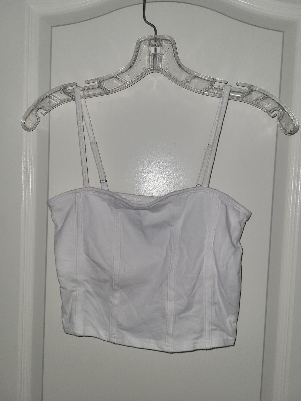 White Hollister Must Have Collection  Women's Bustier Crop Top - Strap Detail
